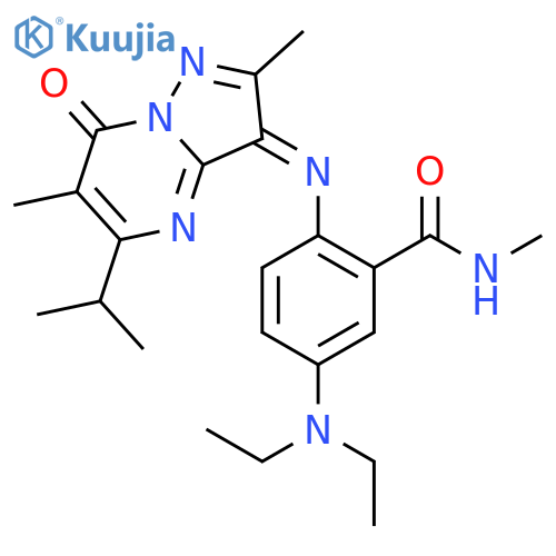 Benzamide,5-(diethylamino)-2-[[2,6-dimethyl-5-(1-methylethyl)-7-oxopyrazolo[1,5-a]pyrimidin-3(7H)-ylidene]amino]-N-methyl- structure