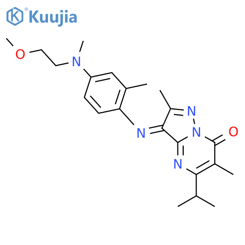 Pyrazolo[1,5-a]pyrimidin-7(3H)-one,3-[[4-[(2-methoxyethyl)methylamino]-2-methylphenyl]imino]-2,6-dimethyl-5-(1-methylethyl)- structure