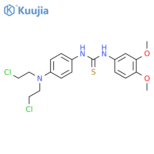 Thiourea,N-[4-[bis(2-chloroethyl)amino]phenyl]-N'-(3,4-dimethoxyphenyl)- structure