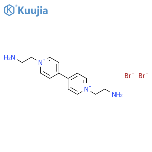 4,4'-BIPYRIDINIUM, 1,1'-BIS(2-AMINOETHYL)-, DIBROMIDE structure