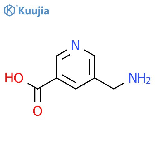 5-(aminomethyl)pyridine-3-carboxylic acid structure