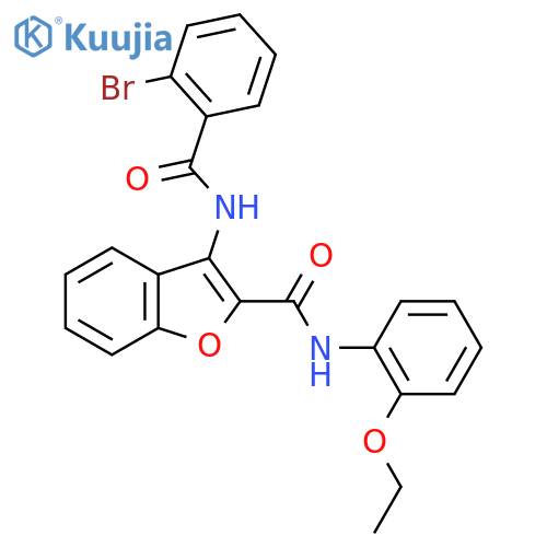 3-(2-bromobenzamido)-N-(2-ethoxyphenyl)-1-benzofuran-2-carboxamide structure