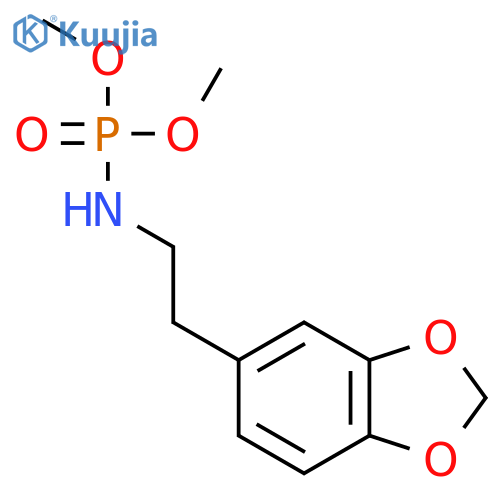 Phosphoramidic acid, [2-(1,3-benzodioxol-5-yl)ethyl]-, dimethyl ester structure