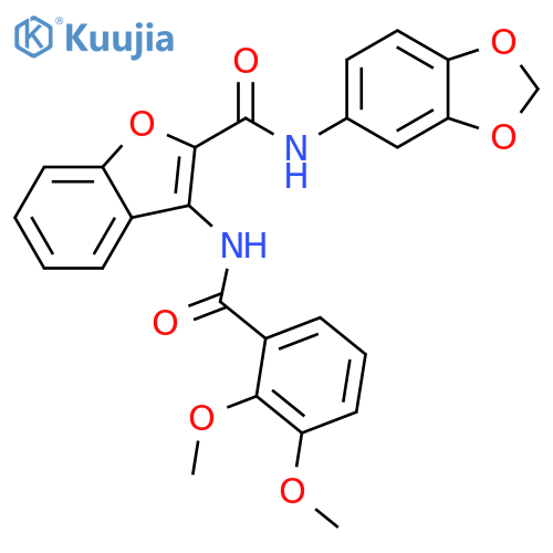 N-(2H-1,3-benzodioxol-5-yl)-3-(2,3-dimethoxybenzamido)-1-benzofuran-2-carboxamide structure