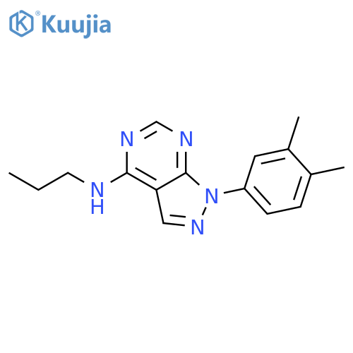 1-(3,4-dimethylphenyl)-N-propyl-1H-pyrazolo3,4-dpyrimidin-4-amine structure