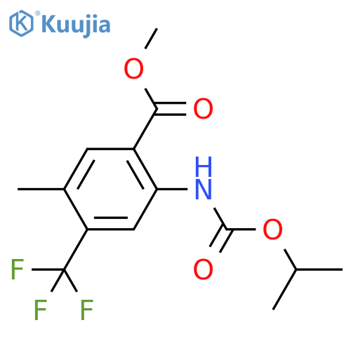 Methyl 2-((isopropoxycarbonyl)amino)-5-methyl-4-(trifluoromethyl)benzoate structure