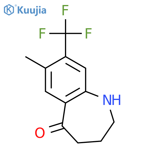 7-Methyl-8-(trifluoromethyl)-3,4-dihydro-1H-benzo[b]azepin-5(2H)-one structure