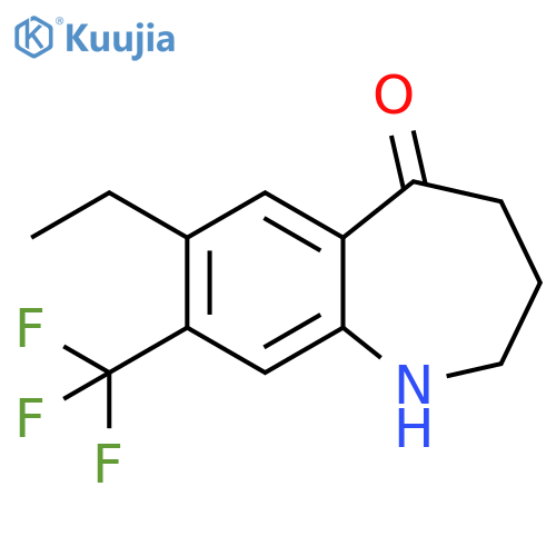5H-1-Benzazepin-5-one, 7-ethyl-1,2,3,4-tetrahydro-8-(trifluoromethyl)- structure
