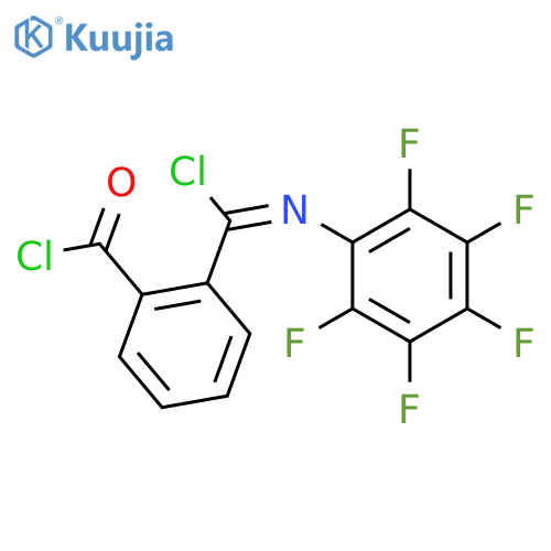 Benzoyl chloride, [chloro[(pentafluorophenyl)imino]methyl]- structure