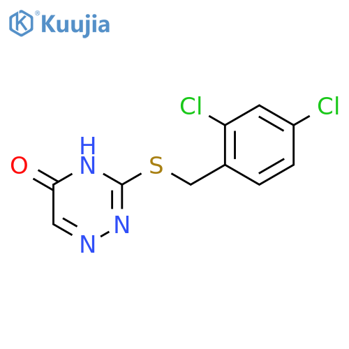 3-{(2,4-dichlorophenyl)methylsulfanyl}-4,5-dihydro-1,2,4-triazin-5-one structure