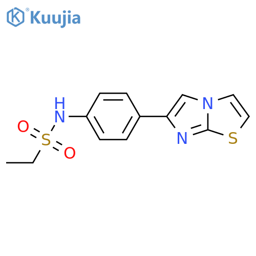 N-(4-{imidazo2,1-b1,3thiazol-6-yl}phenyl)ethane-1-sulfonamide structure