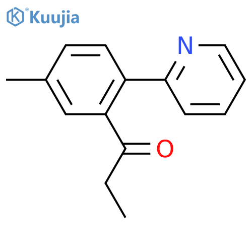 1-Propanone, 1-[5-methyl-2-(2-pyridinyl)phenyl]- structure