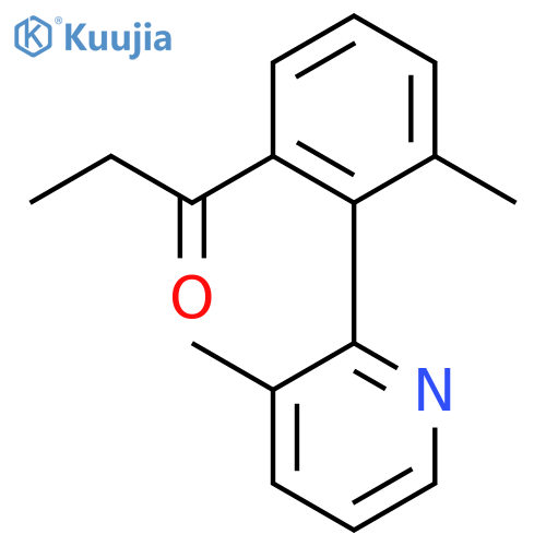 1-Propanone, 1-[3-methyl-2-(3-methyl-2-pyridinyl)phenyl]- structure