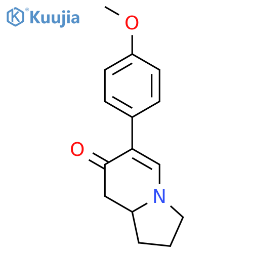 7(1H)-Indolizinone, 2,3,8,8a-tetrahydro-6-(4-methoxyphenyl)- structure