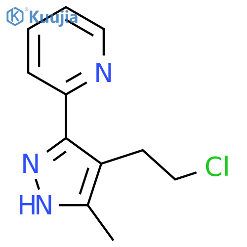 2-(4-(2-chloroethyl)-5-methyl-1H-pyrazol-3-yl)pyridine structure