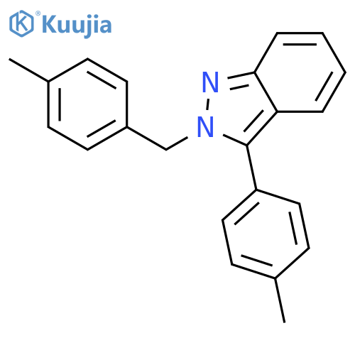 2H-Indazole, 3-(4-methylphenyl)-2-[(4-methylphenyl)methyl]- structure