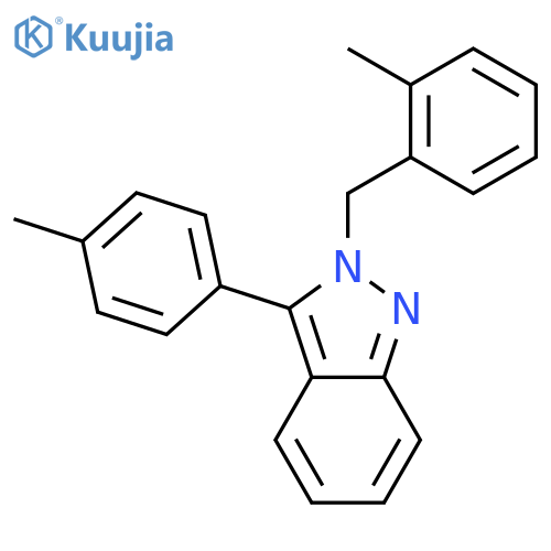 2H-Indazole, 3-(4-methylphenyl)-2-[(2-methylphenyl)methyl]- structure