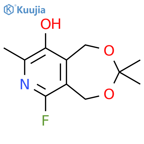 [1,3]Dioxepino[5,6-c]pyridin-9-ol, 6-fluoro-1,5-dihydro-3,3,8-trimethyl- structure
