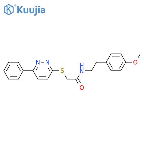 N-2-(4-methoxyphenyl)ethyl-2-(6-phenylpyridazin-3-yl)sulfanylacetamide structure