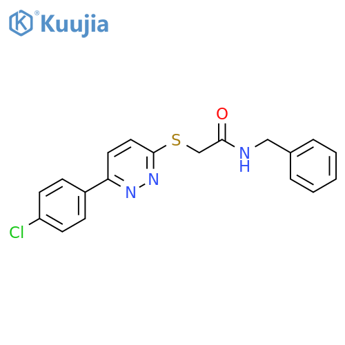 N-benzyl-2-{6-(4-chlorophenyl)pyridazin-3-ylsulfanyl}acetamide structure