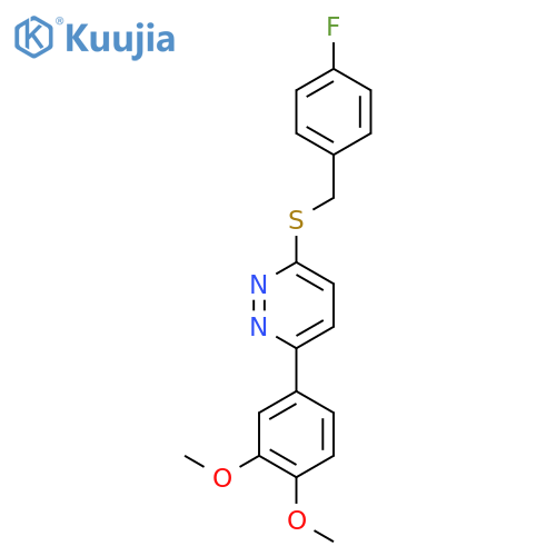 3-(3,4-dimethoxyphenyl)-6-{(4-fluorophenyl)methylsulfanyl}pyridazine structure