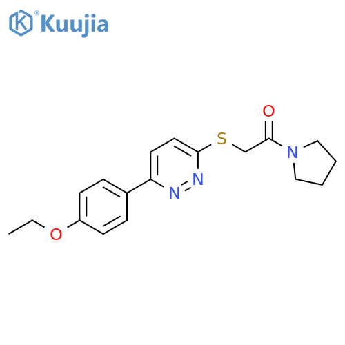 2-{6-(4-ethoxyphenyl)pyridazin-3-ylsulfanyl}-1-(pyrrolidin-1-yl)ethan-1-one structure