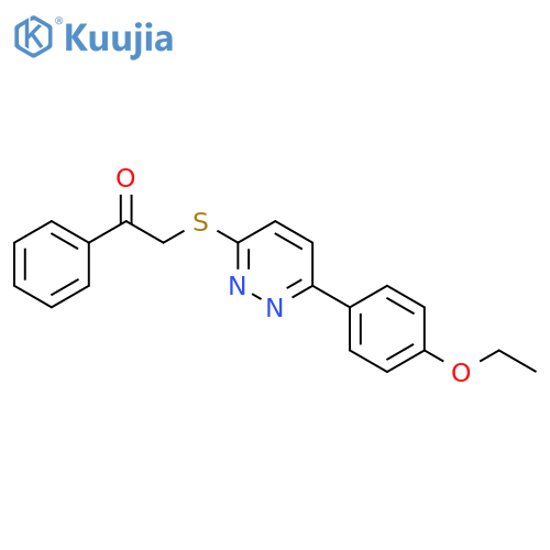 2-{6-(4-ethoxyphenyl)pyridazin-3-ylsulfanyl}-1-phenylethan-1-one structure