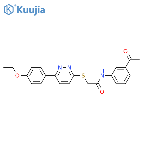 N-(3-acetylphenyl)-2-{6-(4-ethoxyphenyl)pyridazin-3-ylsulfanyl}acetamide structure