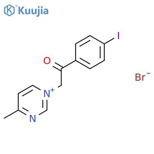 Pyrimidinium, 1-[2-(4-iodophenyl)-2-oxoethyl]-4-methyl-, bromide structure