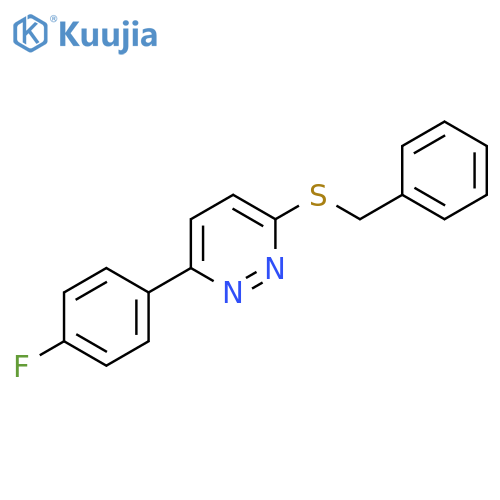 3-(benzylsulfanyl)-6-(4-fluorophenyl)pyridazine structure