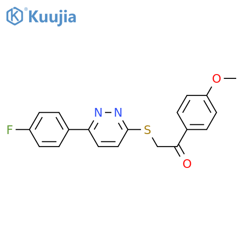 2-{6-(4-fluorophenyl)pyridazin-3-ylsulfanyl}-1-(4-methoxyphenyl)ethan-1-one structure