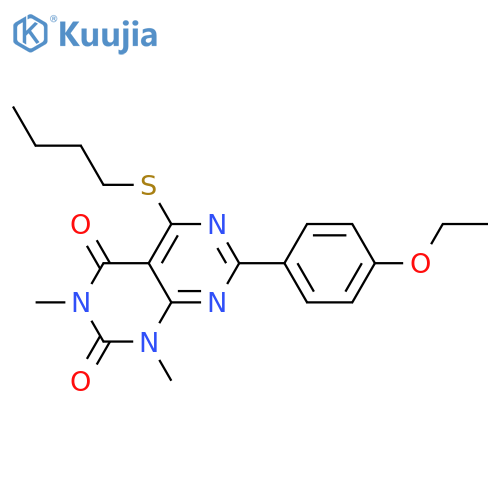 5-(butylsulfanyl)-7-(4-ethoxyphenyl)-1,3-dimethyl-1H,2H,3H,4H-1,3diazino4,5-dpyrimidine-2,4-dione structure