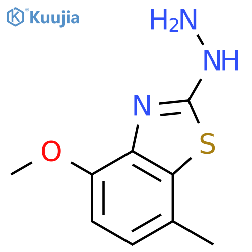 2-hydrazinyl-4-methoxy-7-methyl-1,3-benzothiazole structure