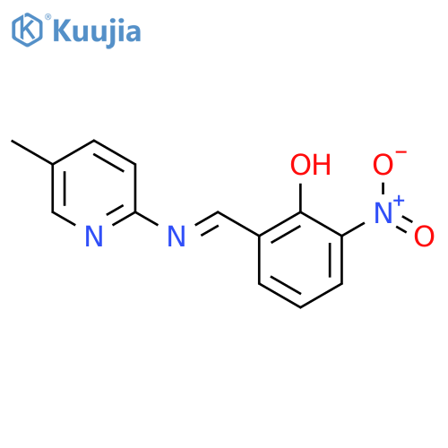 Phenol, 2-[[(5-methyl-2-pyridinyl)imino]methyl]-6-nitro- structure