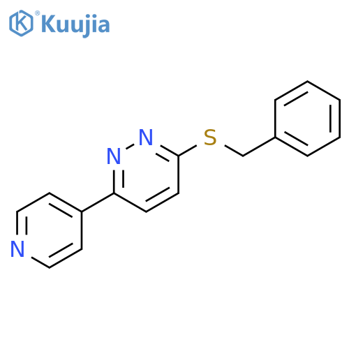 3-(benzylsulfanyl)-6-(pyridin-4-yl)pyridazine structure
