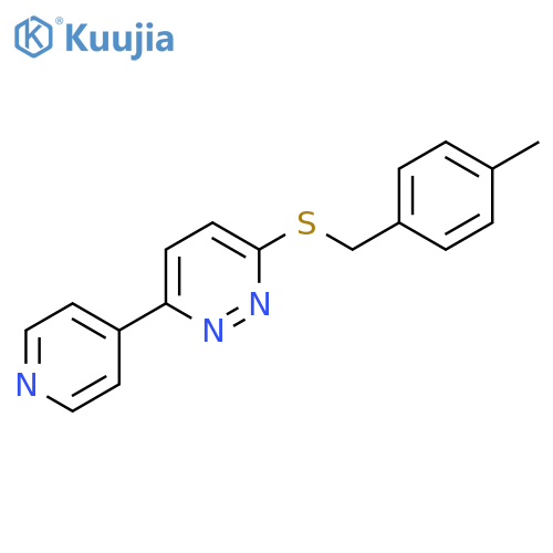 3-{(4-methylphenyl)methylsulfanyl}-6-(pyridin-4-yl)pyridazine structure