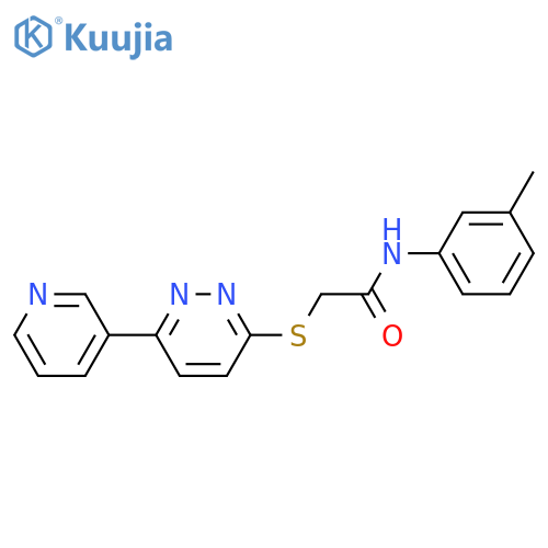 N-(3-methylphenyl)-2-{6-(pyridin-3-yl)pyridazin-3-ylsulfanyl}acetamide structure