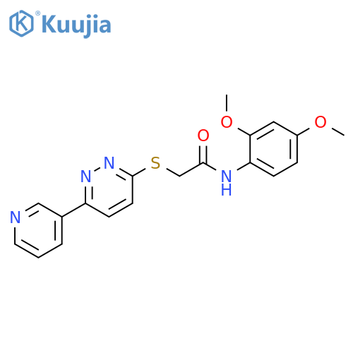 N-(2,4-dimethoxyphenyl)-2-{6-(pyridin-3-yl)pyridazin-3-ylsulfanyl}acetamide structure
