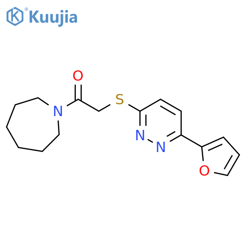 1-(azepan-1-yl)-2-{6-(furan-2-yl)pyridazin-3-ylsulfanyl}ethan-1-one structure