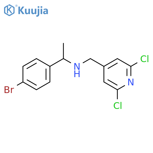 4-PYRIDINEMETHANAMINE, N-[1-(4-BROMOPHENYL)ETHYL]-2,6-DICHLORO- structure