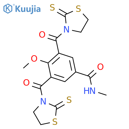 Benzamide,4-methoxy-N-methyl-3,5-bis[(2-thioxo-3-thiazolidinyl)carbonyl]- structure