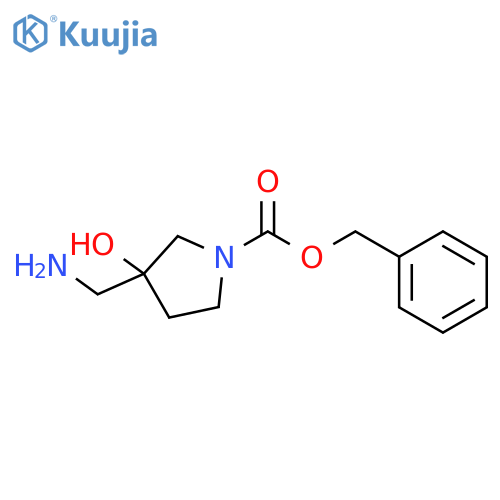 benzyl 3-(aminomethyl)-3-hydroxypyrrolidine-1-carboxylate structure