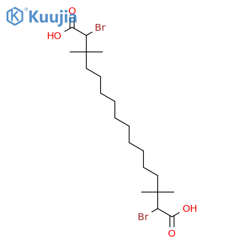 HEXADECANEDIOIC ACID, 2,15-DIBROMO-3,3,14,14-TETRAMETHYL- structure