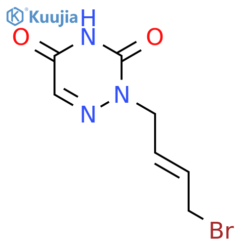 1,2,4-Triazine-3,5(2H,4H)-dione, 2-[(2E)-4-bromo-2-butenyl]- structure