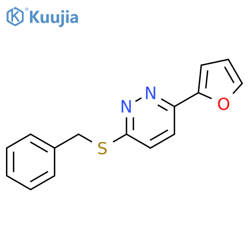 3-(benzylsulfanyl)-6-(furan-2-yl)pyridazine structure