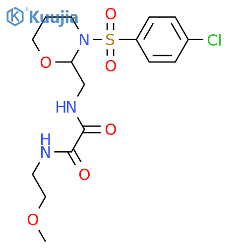 N'-{3-(4-chlorobenzenesulfonyl)-1,3-oxazinan-2-ylmethyl}-N-(2-methoxyethyl)ethanediamide structure