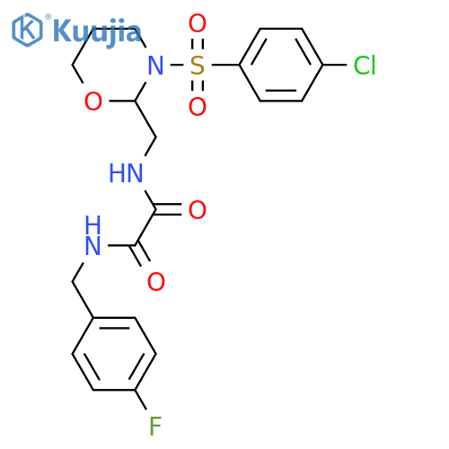 N-{3-(4-chlorobenzenesulfonyl)-1,3-oxazinan-2-ylmethyl}-N'-(4-fluorophenyl)methylethanediamide structure