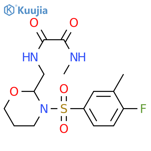 N'-{3-(4-fluoro-3-methylbenzenesulfonyl)-1,3-oxazinan-2-ylmethyl}-N-methylethanediamide structure