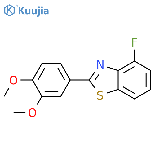 Benzothiazole,2-(3,4-dimethoxyphenyl)-4-fluoro- structure