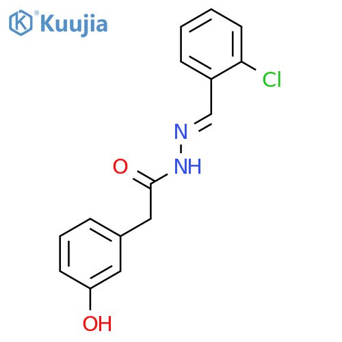 BENZENEACETIC ACID, 3-HYDROXY-, [(2-CHLOROPHENYL)METHYLENE]HYDRAZIDE structure